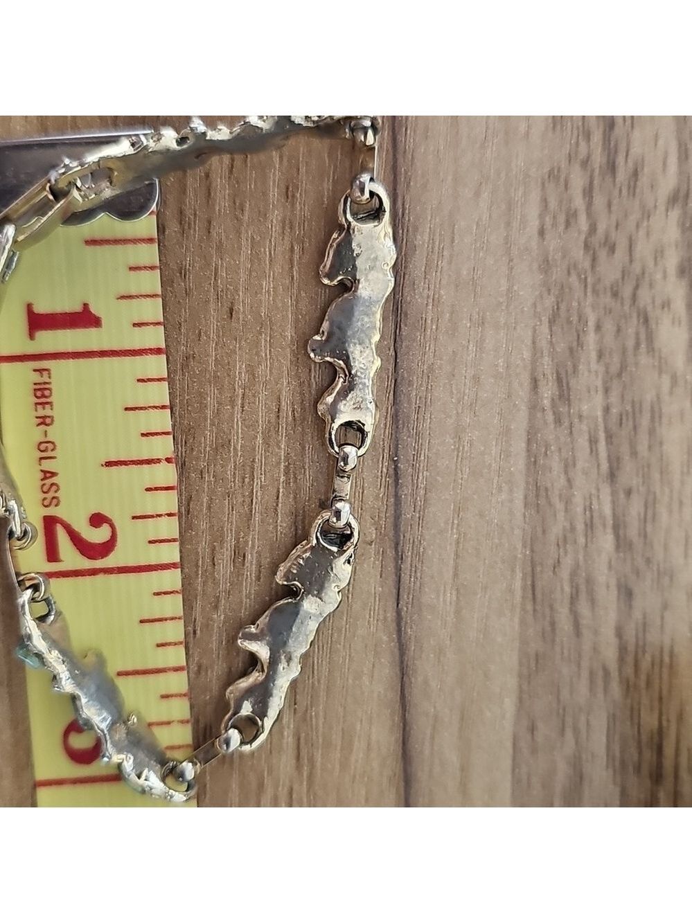 VINTAGE Jade Gold Link Braclet - Picture 8 of 8